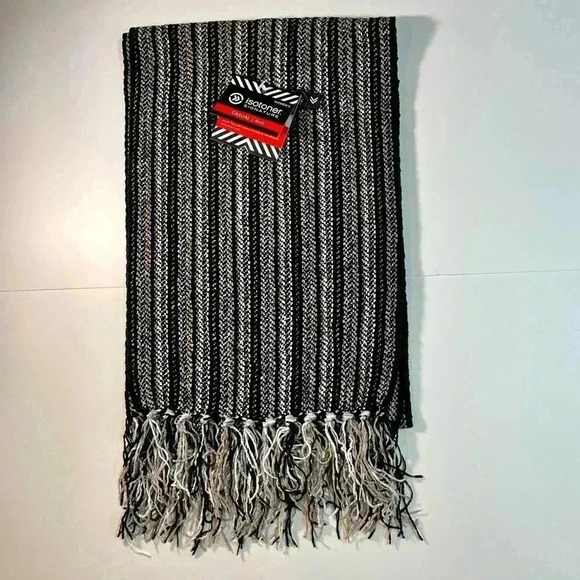 Isotoner Signature Womens Casual Knit Scarf W/ Fringe One Size Rayon/Acrylic - Picture 1 of 7